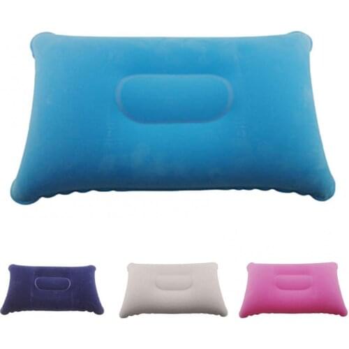 Outdoor camping inflatable pillow large skin-friendly fabric inflatable pillow portable camping travel sleeping bag pillow