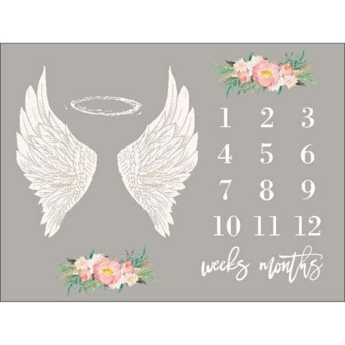 Newborn Photo Blanket Baby Kids Milestone Monthly Background Cloth