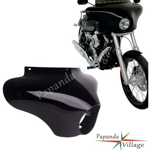 For Harley Dyna Sportster Street Bob Touring Black Batwing Fairing Windshield Bullet Headlight Fairing Bodywork Surround Cowl