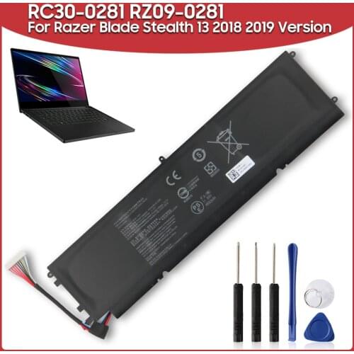 Original Rechargeable Battery RC30-0281 RZ09-0281 For Razer Blade Stealth 13 2018 2019 Max-Q RZ09-03102E52-R3U1 RZ09-02812E71