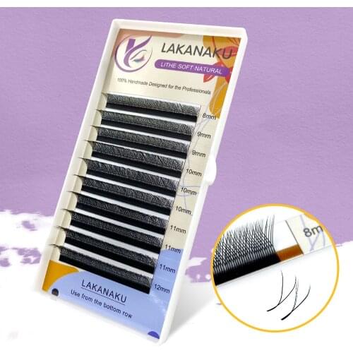 Lakanaku Y Lashes Volume Matte Black Premium yy Lash Extension Supplies Natural Lashes Faux Cils y Female Makeup Y Shape Eyelash