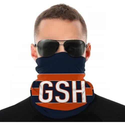 Chicago Bears "GSH" Scarf Neck Face Mask Unisex Fashion Neck Warmer Balaclava Bandana Polyester Headband Biking Hiking
