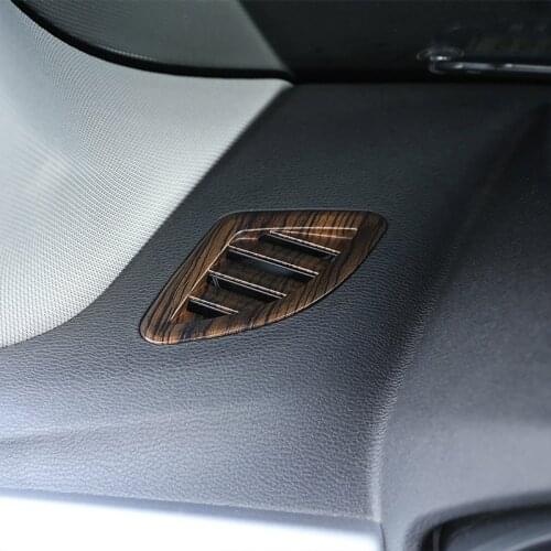 Pine Wood Grain ABS Plastic Dashboard Air Outlet Frame Cover Trim For BMW X1 F48 2016-2018 For BMW X2 F47 2018 Car Accessories