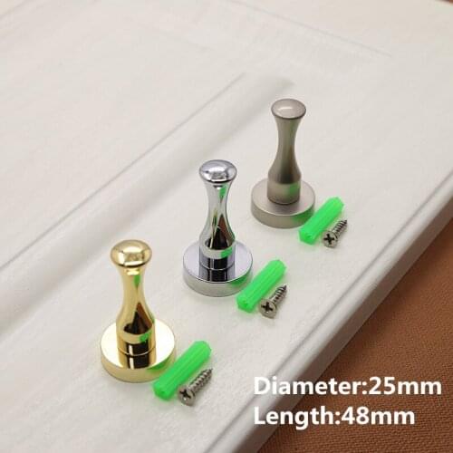 Modern simple Chrome gold nickel Cylindrical Wall decoration hook clothes bag key bowel bathroom single hook