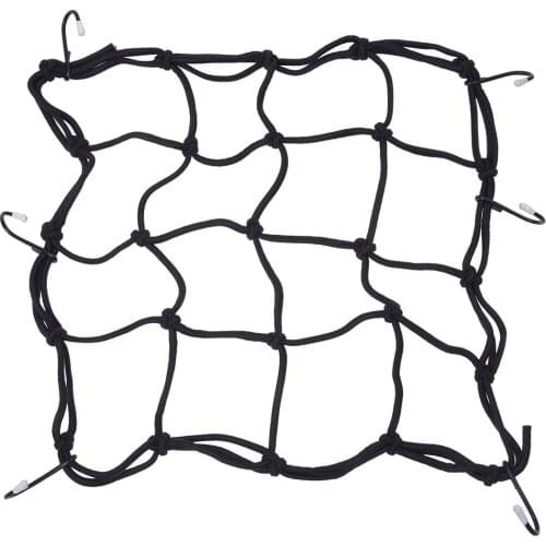 Motorcycle Packing Carrier Web Cargo Hold Down Net 30 x 30cm Bungee Black