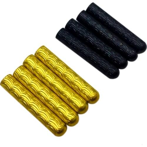 Coolstring 4mm*22mm 100Pcs/25sets End Of Shoestrings Hoodie Ropes Tips Highlight Sneaker Shoelaces Golden Black Metal Aglets