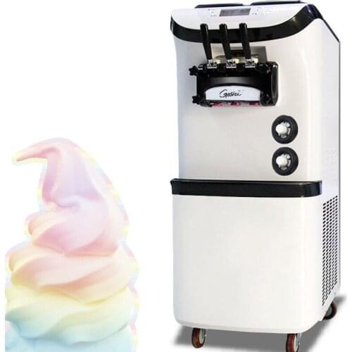 Vertical Soft Ice Cream Machine Precooling System Ice Cream Maker With Three Flavors Ice Cream Making Machine