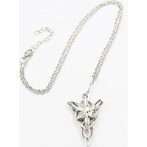 Arwen Evenstar The Lord of theRings Fancy Rhinestone Fashion Silver Plated Chain Necklace for Women
