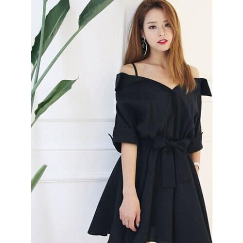 Summer Autumn New Large Size L-5XL Loose Dress For Women Sexy Strapless Casual Short Mini Dresses Korean Version 2020 Fashion