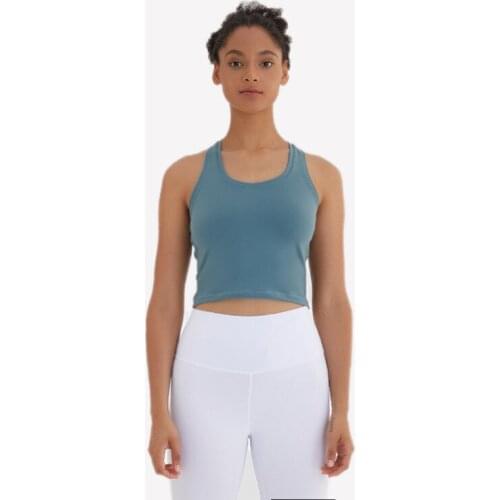 Vest Fitness Shirts Breathable Workout Crop Tops Athletic Tank Tops 2020 Solid Yoga Top Gym Clothes Women Quick Dry Sports