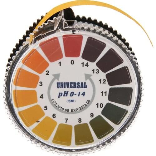 1 Roll 5 Meters 0-14 PH Alkaline Acid Indicator Test Paper For Water Urine Saliva Litmus Testing Measurement