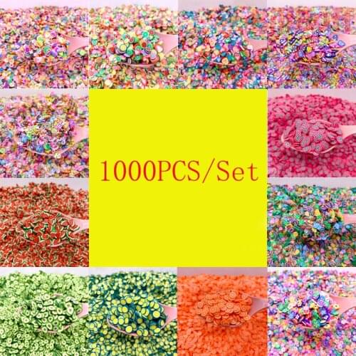 1000pcs/set Cake Fruit Slices Decor Additives For Slime Filler Supplies Clay Accessories Lemon For Nail Art Slime For Gift Toy