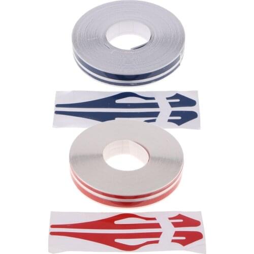 2 Pieces Blue & Red Pinstripe Tape - Car Body DIY Vinyl Decals Stickers, Automotive Pinstriping Tape