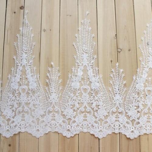 2yards Ultra wide Sequins Embroidery Lace Fabrics Accessories Bride Wedding Dress Veil Lace Trim Decoration DIY Craft Materials