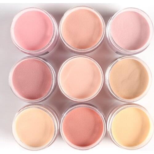 9Colors Acrylic Powder Nude Set Nail Design Smoke Nail Art Dust Pigments For Manicure Accessories Small Acrylic For Powder Nails