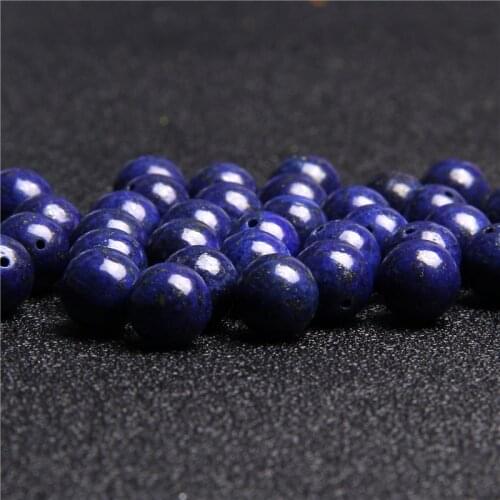 Lapis lazuli Beads Round Loose Lapis lazuli Natural Stone Beads 6mm 8mm 10mm Beads For Jewelry Bracelet DIY Making Strand