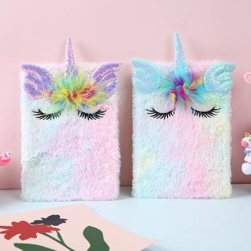 Sequins Unicorn Planner Office School Diary Notebooks Stationery 80 Sheets A5 Notebook Organizer Cute Bullet Journals