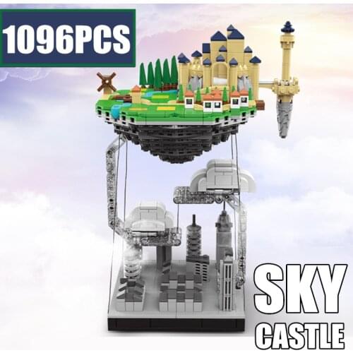 City Castle Creative Tensegrity Sculptures Anti-Gravity Novel Physics Balance Building Blocks Town House Bricks Toys Xmas Gifts