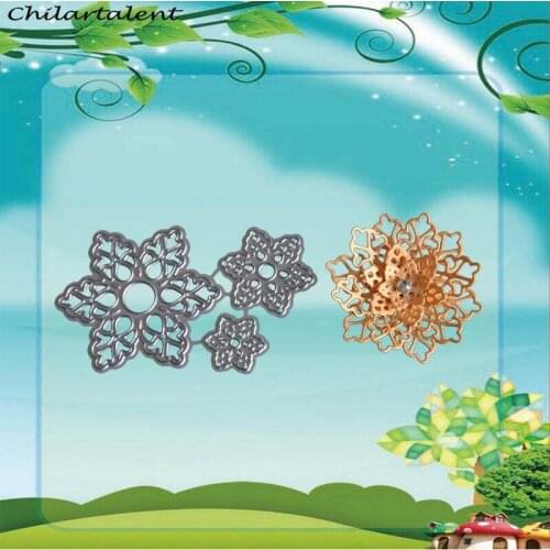 Flower Metal Cutting Dies For DIY Scrapbooking Photo Album DecorativeTemplate 3D Beautiful Embossing Cards Making Stamps New