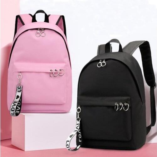 Fashion Black Backpack School Bags for Teenage Girls Travel Shoulder Backpacks Bags Female Laptop Backpack Canvas Print Rucksack