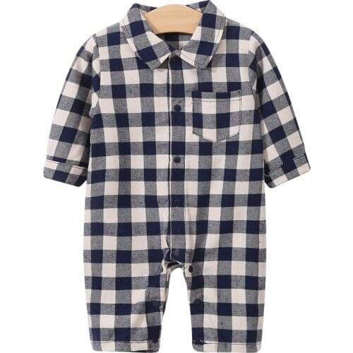 New Born Baby Boy Girl Clothes Buffalo Plaid Outfit Newborn Baby Overalls Romper Onesies Toddler Body Bebe Infant Jumpsuit