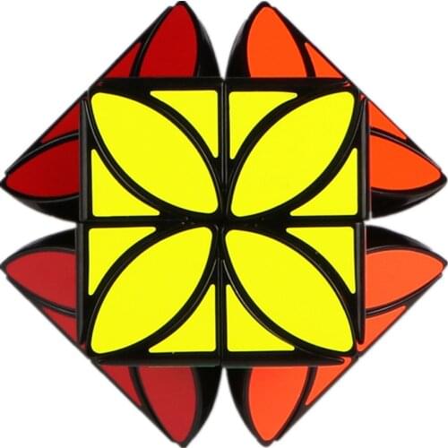 Original Gift Box QiYi Four Leaf Clover Cube 3x3 Magic Cube Strange-shape 3x3x3 Magic Cube Skew Speed Cube Professional Puzzle