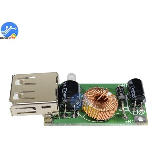 DC to DC Lithium Battery Step Down Charger Board 12V to 5V USB Power Buck Lithium Power Bank Charger Module