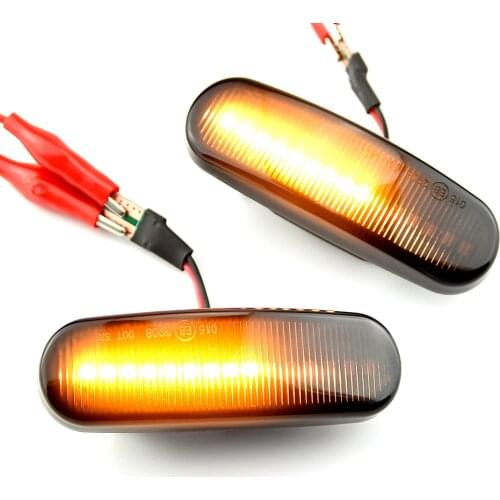 Sequential Lamp LED Dynamic Side Marker Light For Fiat Panda Punto Evo Stilo Qubo Peugeot Citroen Lancia Musa 350