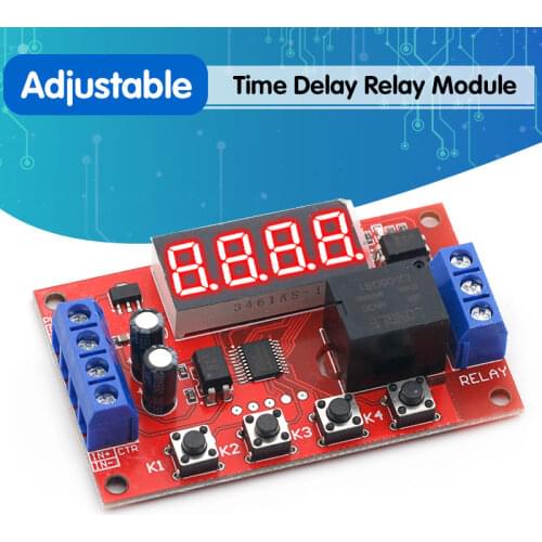 DC 5V 12V 24V 10A Adjustable Time Delay Relay Module LED Digital Timming Relay Timer Delay Trigger Switch Timer Control Switch