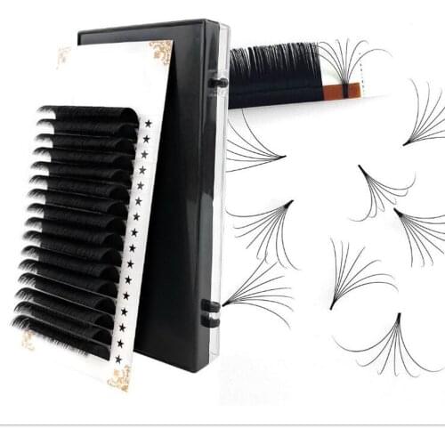 16Rows 22MM Super Long Easy Fanning Eyelash Extensions Blooming Volume Eyelashes Auto Fans Camellia Individual Lash Extension