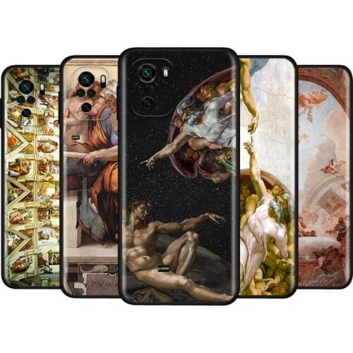 Art Fresco Michelangelo Silicone Cover For Xiaomi Redmi Note 10S 10 9 9S 9T 8T 8 7 6 5 Pro Max 5A 4X 4 5G Soft Phone Case