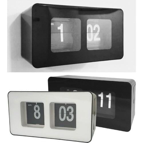Stylish Auto Flip Clock Clocks Christmas Gift Bedroom Office Decoration