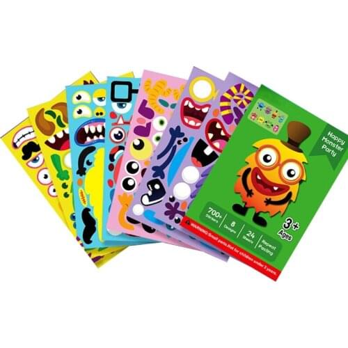 Creative DIY Sticker Sheet Early Educational Toy Diary Scrapbook Sticker Colorful Printing Holiday Party Decor Reusable 69HE