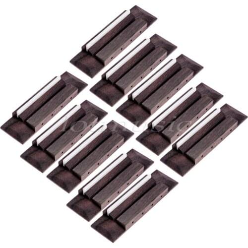 10pcs 4 String Ukulele Fine Rosewood Saddle Bridge With Bone Saddle 82mm Wholesale