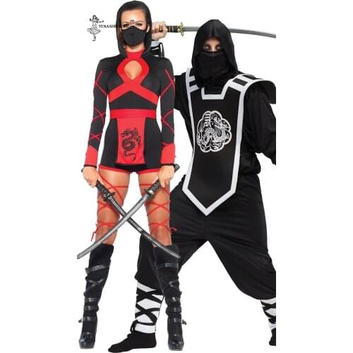 Japanese Anime Warrior Ninja Uniform Ninja Assassin Game Cosplay Costume Adult Women Men Halloween Fancy Party Costumes Female