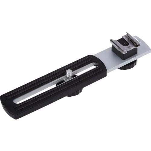 Universal 1/4" Sliding Screw Metal Flash Bracket for Digital Camera