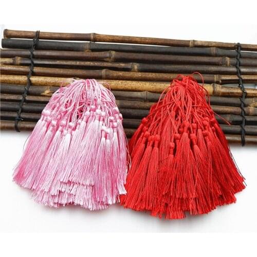 100PCS/bag Color 8cm Hanging rope Silk Tassels Fringe Sewing Bang Tassel Trim Key Tassels For DIY Embellish Curtain Access
