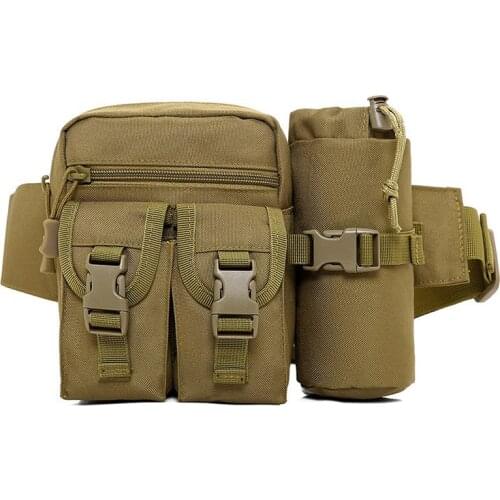 Outdoor Sport Bag Military Cloth Waterproof Camping Hiking Pouch Water Holder Travelling Cycling Waist Bag