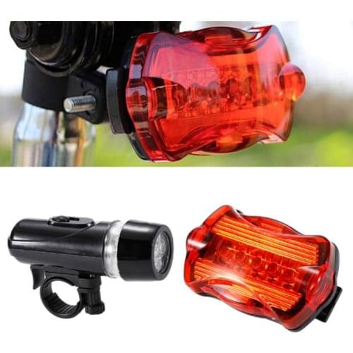 Bicycle Tail Light 5LED Waterproof Tail Light Safety Warning Light Night Riding Light Mountain Bike Riding Accessories