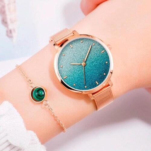 Women Watches Starry Sky Diamond Metal Alloy Luxury Crystal Fashion Clock Ladies Bracelet Watches Gift Clock Relogio Feminino