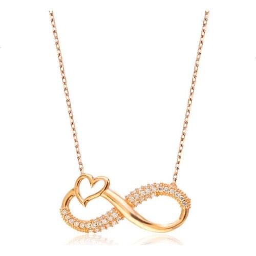 Sterling silver Heart Infinity Ladies Necklace