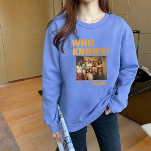 Winter Casual Fashion Women Character Printed Pullovers Plus Size O-Neck Korean Style Chic Coat Womens Loose Tops Clothes