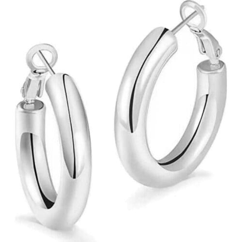 Gold/Silver Color Round Earrings for Women Trendy Geometric Drop Statement Earrings Party Fashion Jewelry Gift F3MD