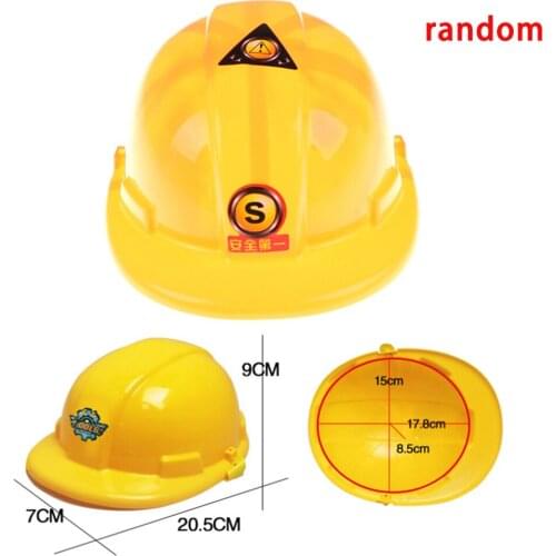 Yellow Simulation Safety Helmet Pretend Role Play Hat Toy Construction Funny Gadgets Creative Kids Children 1PC