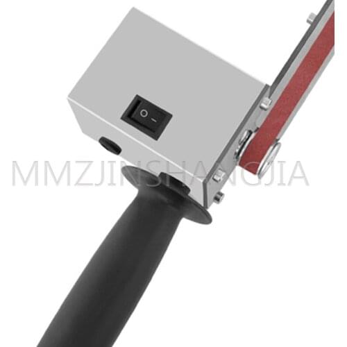 220V Household DIY Multifunctional Stainless Steel Handheld Belt Sander Polishing Machine Mini Woodworking Equipment