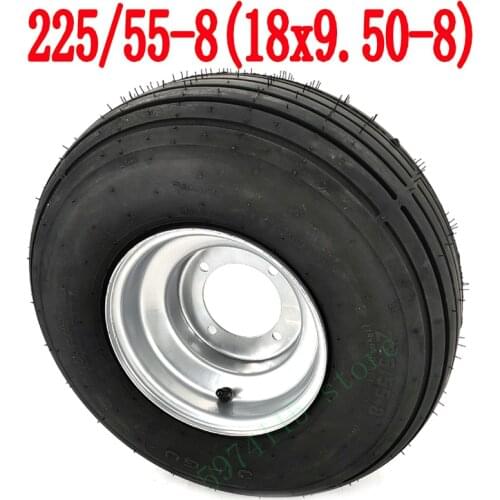 225 / 55-8 Tire 18x9.50-8 Inch Electric Scooter Vacuum Tire, Modified Four-wheel Atv Beach Car Go Kart Modified Wheel 8 Inch