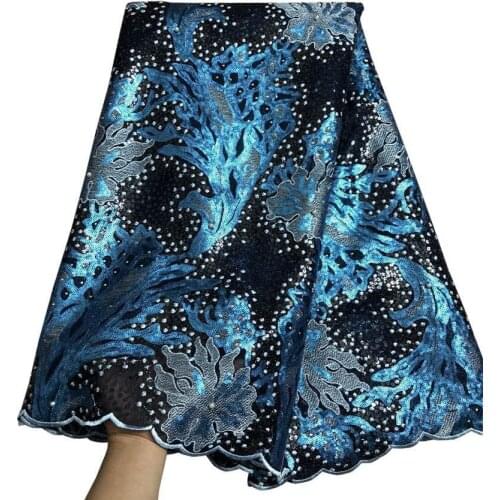 Africa Organza Lace fabric,Newest High Quality Best Design Noir vert bleu Sequins Nigerian Swiss lace,African Tulle lace fabrics