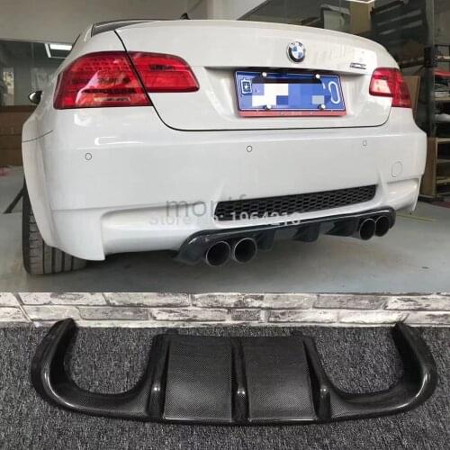 Car Styling Carbon Fiber Rear Bumper Lip Spoiler Diffuser for BMW E92 Coupe E93 Convertible M3 2008 - 2013
