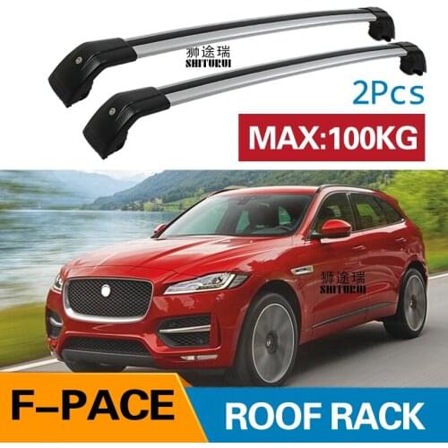2Pcs Roof bars For JAGUAR F-PACE (X761) 2015-2019 Aluminum Alloy Side Bars Cross Rails Roof Rack Luggage
