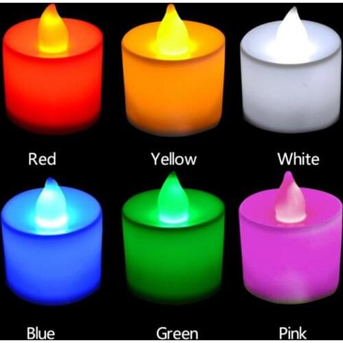 1Pc Flameless Battery Operated Smokeless LED Tea Lights Candles Flameless Flickering Decor Home Wedding Birthday Party Decoratio